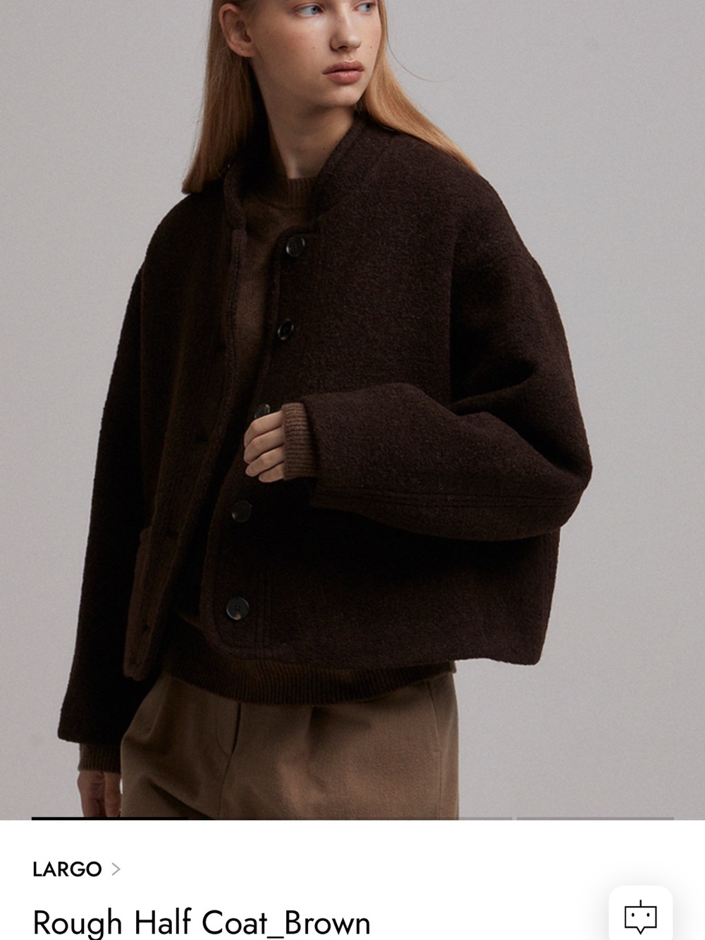 Largo Brown 100% Wool Jacket